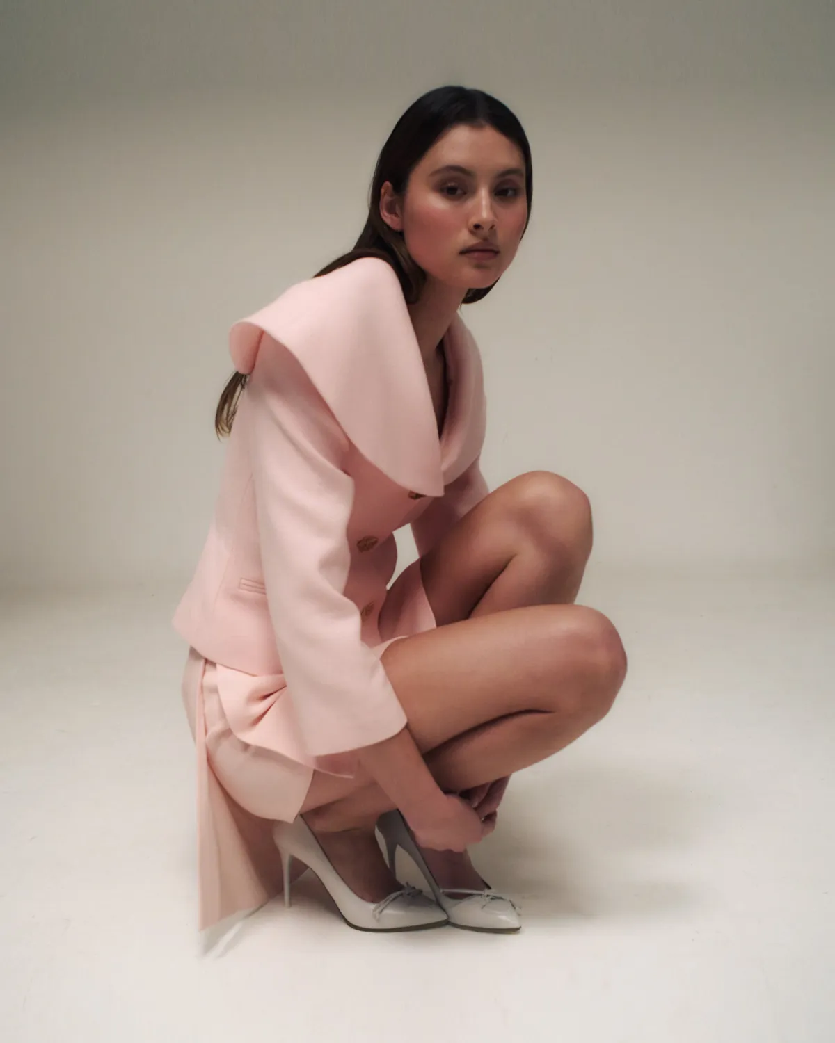 Violante Nessi Amato Blazer Lana Rosa Mantella
