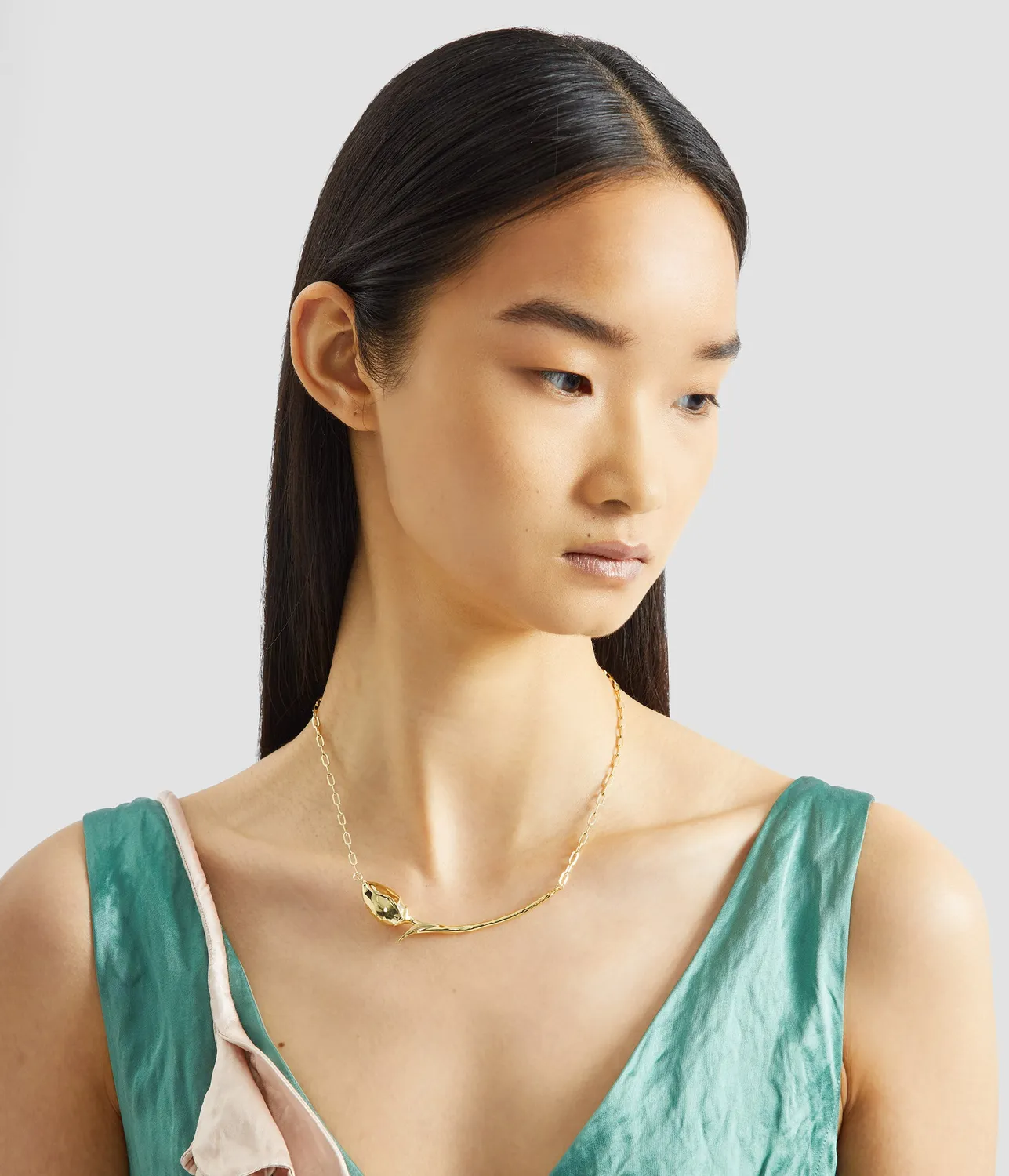 Erdem Bloom collana bocciolo oro vermeil argento 925