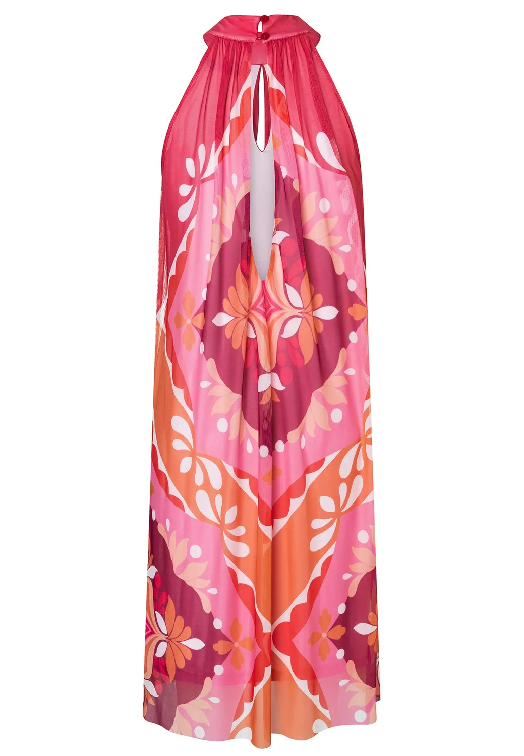 Ana Alcazar Delyr abito halterneck arancione rosa