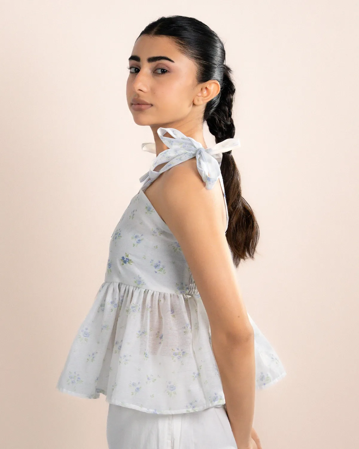 Our Dve Daisy Top Organza Quadri Sea Breezy 20 Pollici