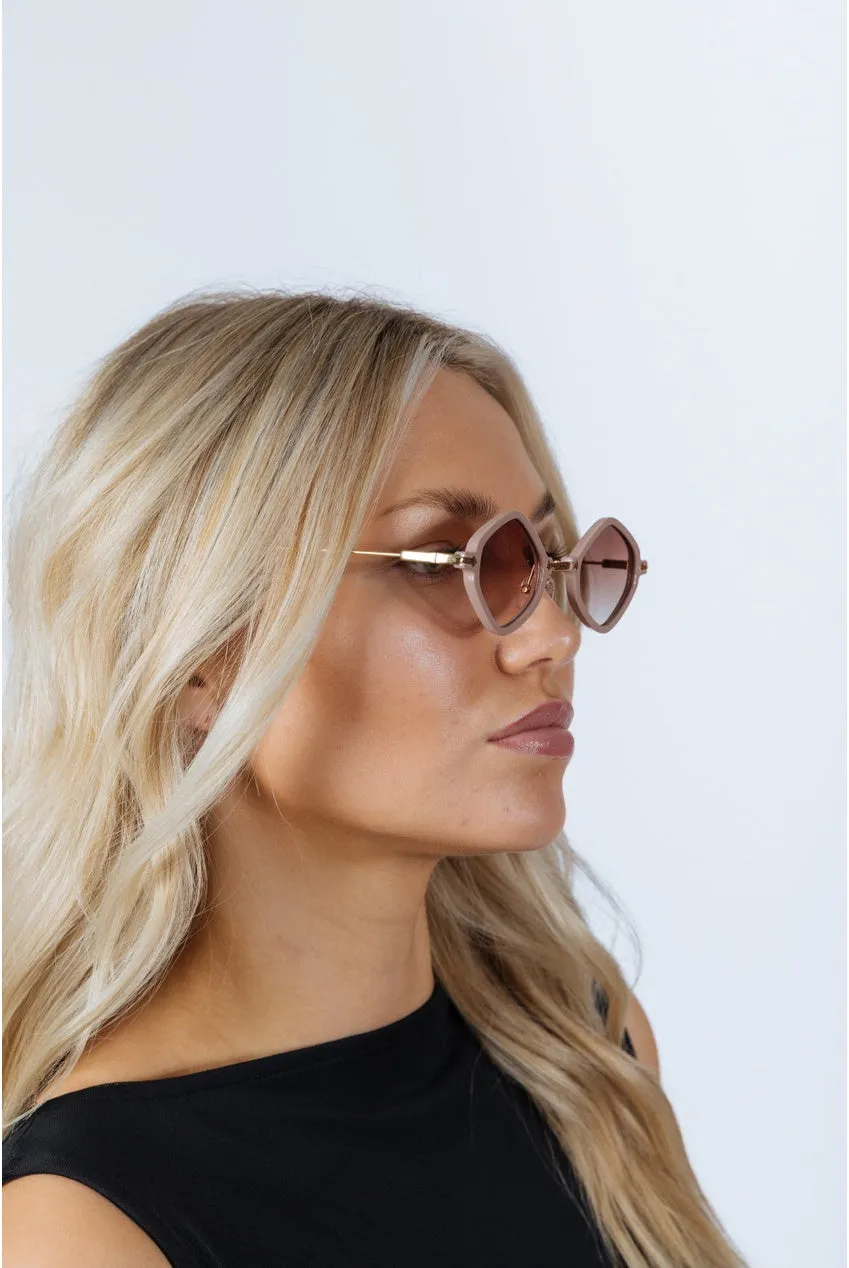 SVNX occhiali sole nude montatura oro UV400