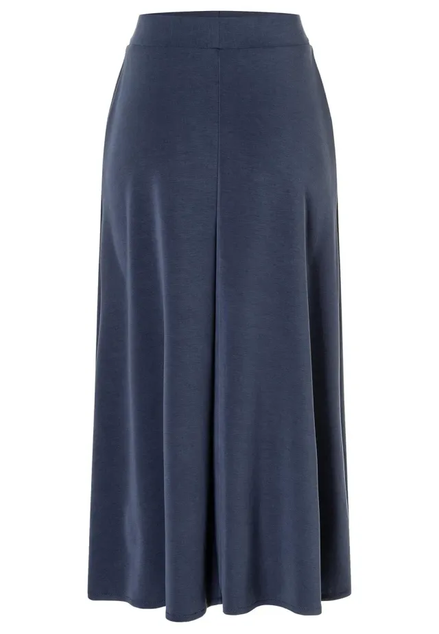 Ana Alcazar Sekani gonna midi jersey blu scuro