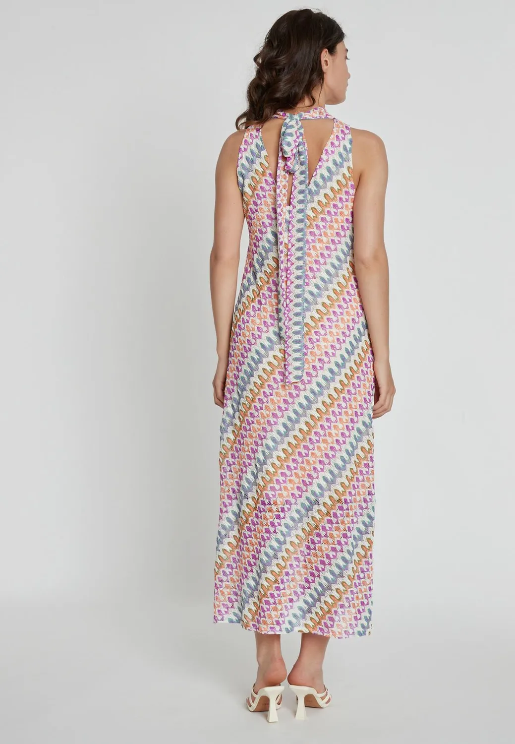 Ana Alcazar Kybea abito midi pastello collo alto