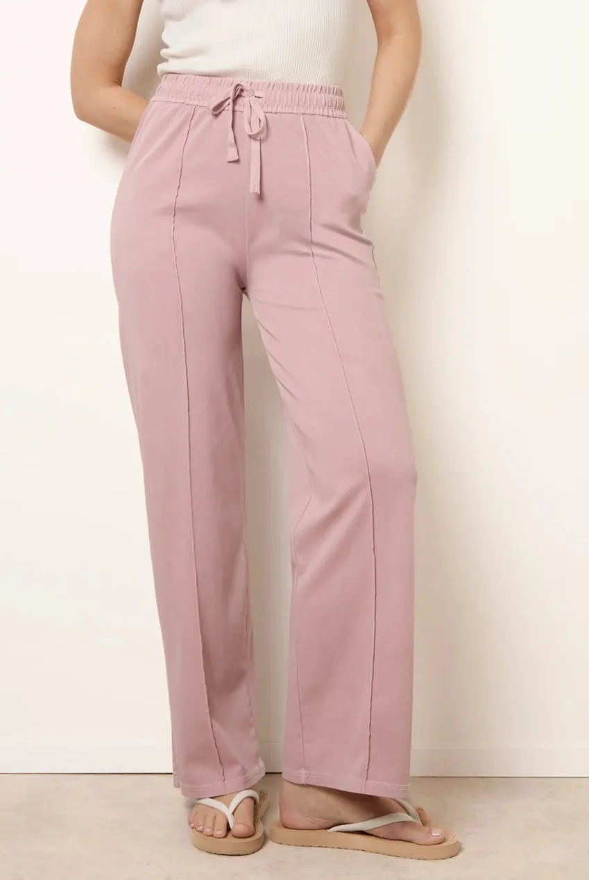 Blue Vanilla Seam Detail pantaloni rosa cotone flare
