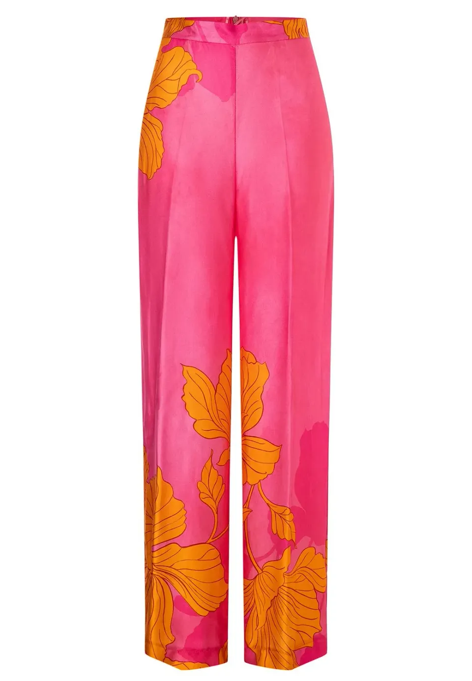 Ana Alcazar Paska pantaloni raso rosa a fiori