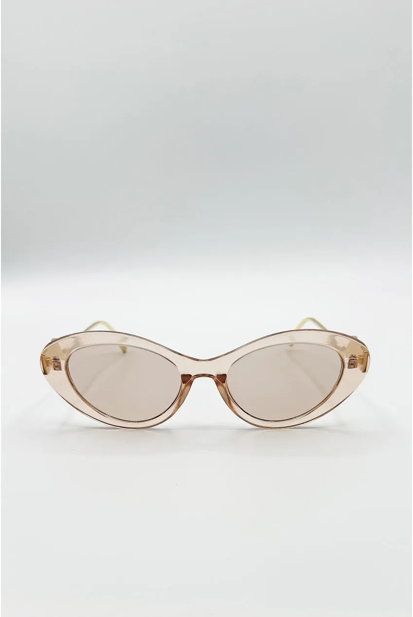 SVNX Cat Eye occhiali da sole champagne UV400
