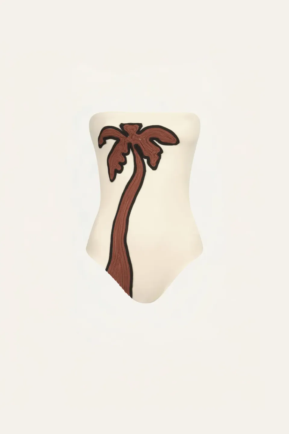 Johanna Ortiz Palm Texture costume intero ecru