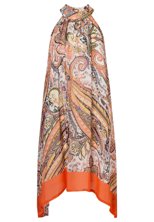 Ana Alcazar Zenny abito halterneck taglie 34-44 stampa paisley