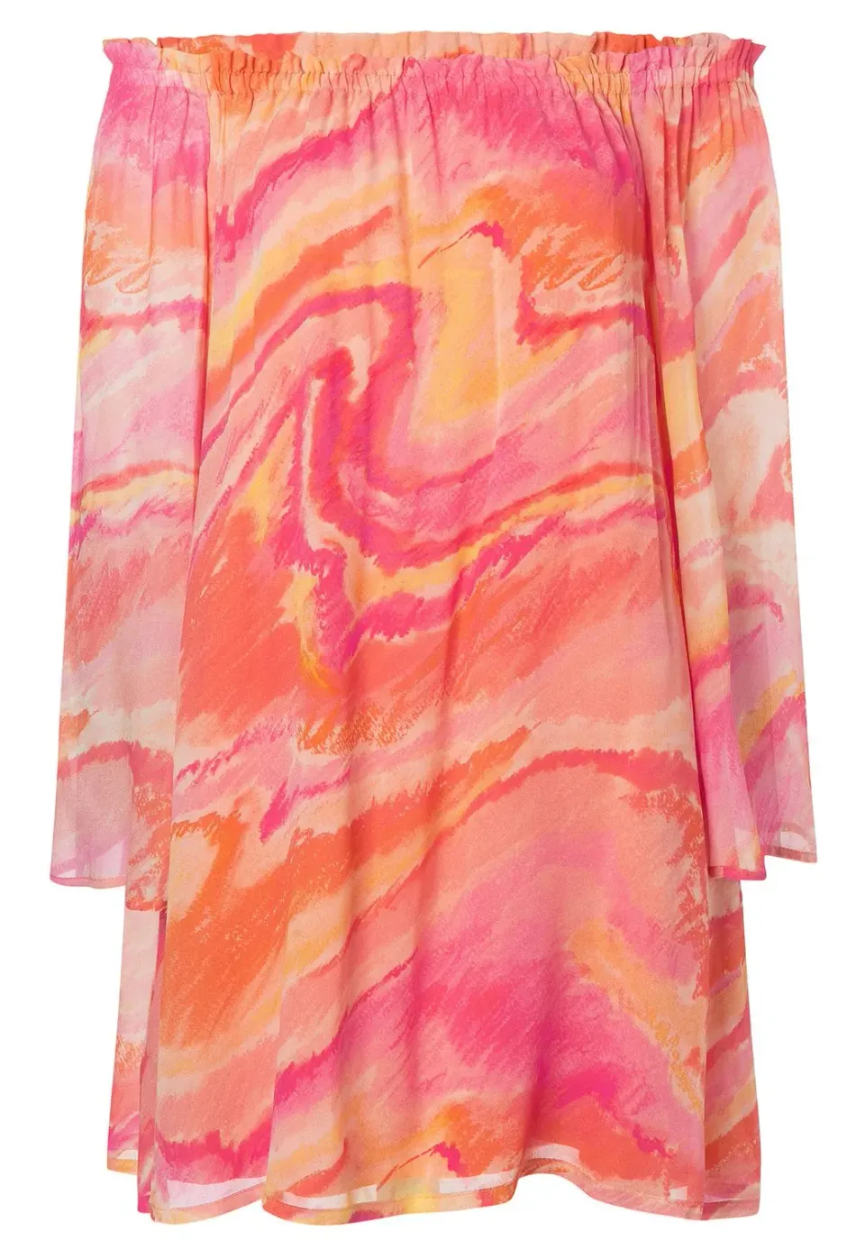 Ana Alcazar Refina abito Carmen chiffon tramonto