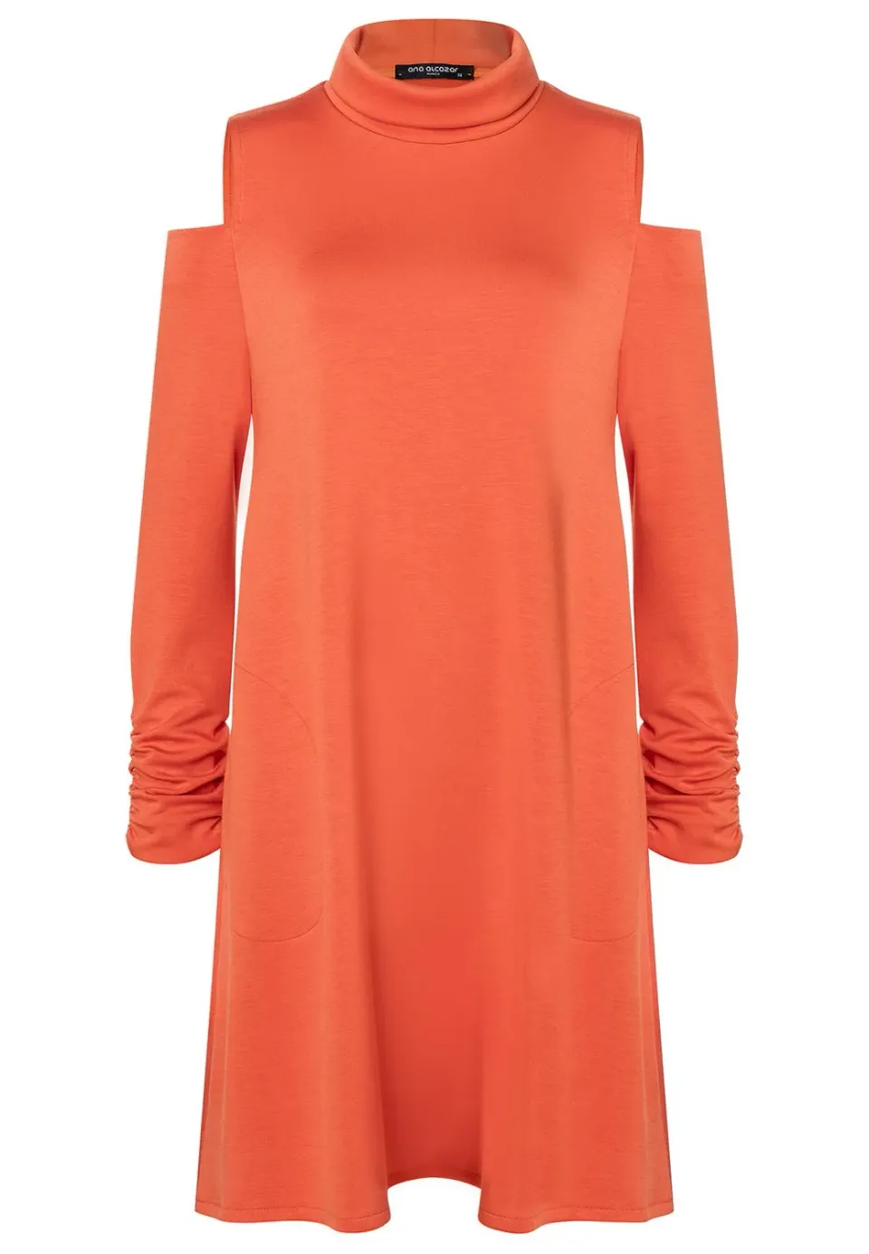 Ana Alcazar Saboja abito jersey arancio cut-out