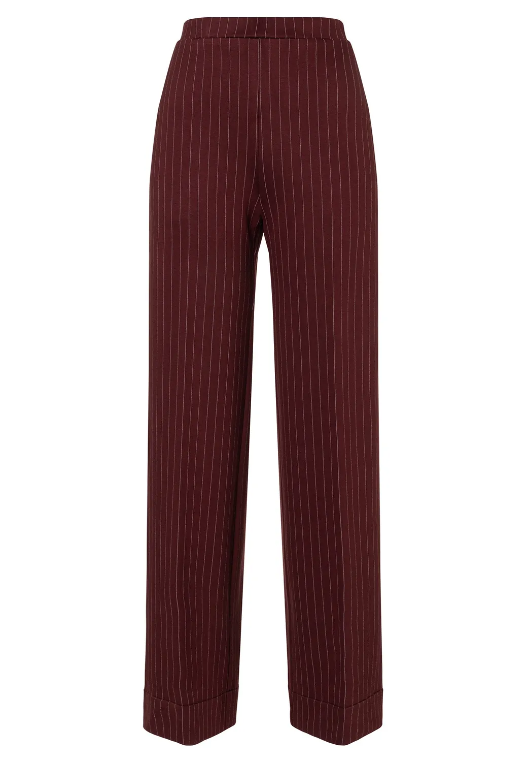 Ana Alcazar Elbrisa pantaloni Marlene bordeaux gessati