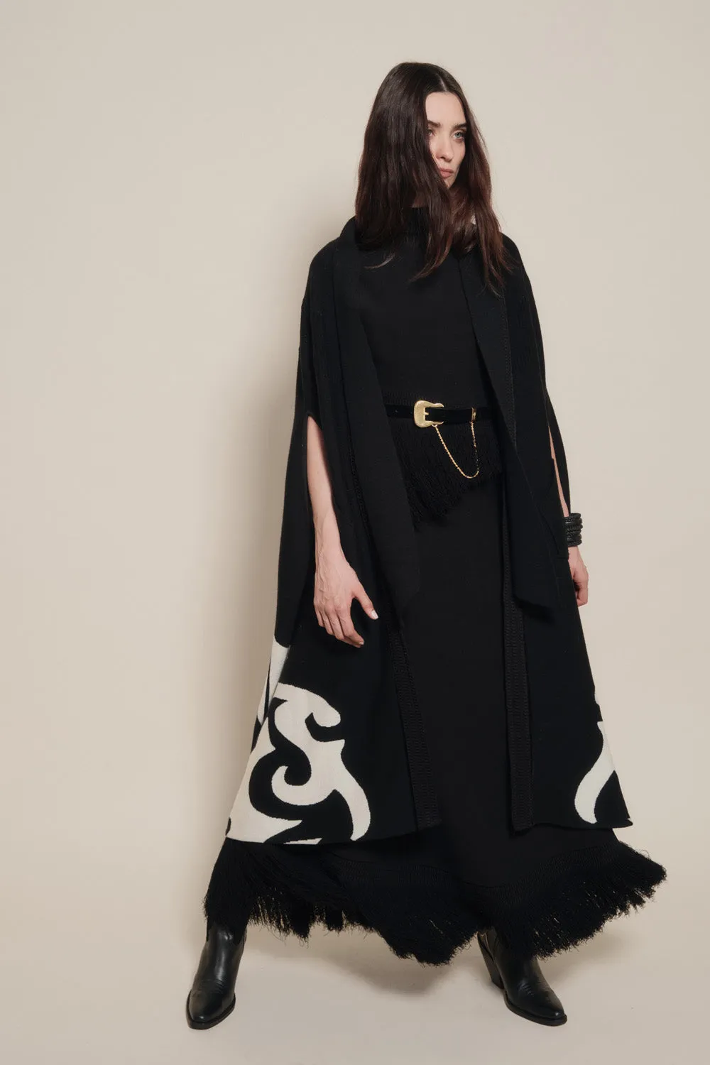 Johanna Ortiz Candelaria Western Cape mantella Nero/Ecru maglia