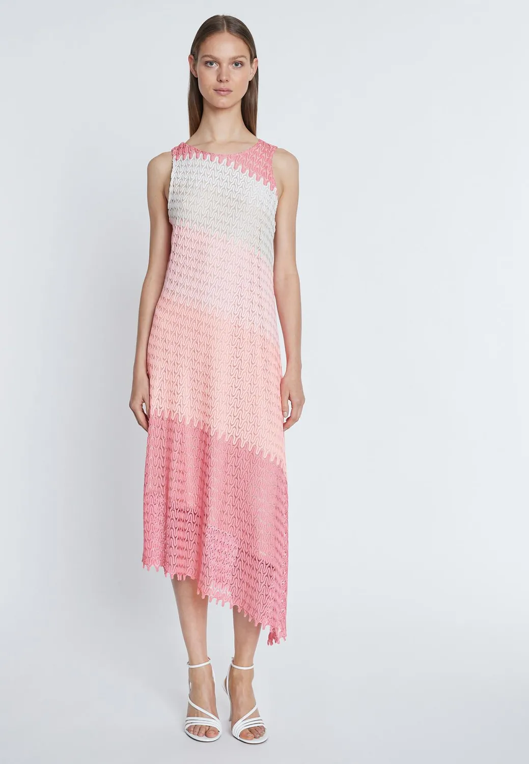 Ana Alcazar Ritea abito midi asimmetrico rosa