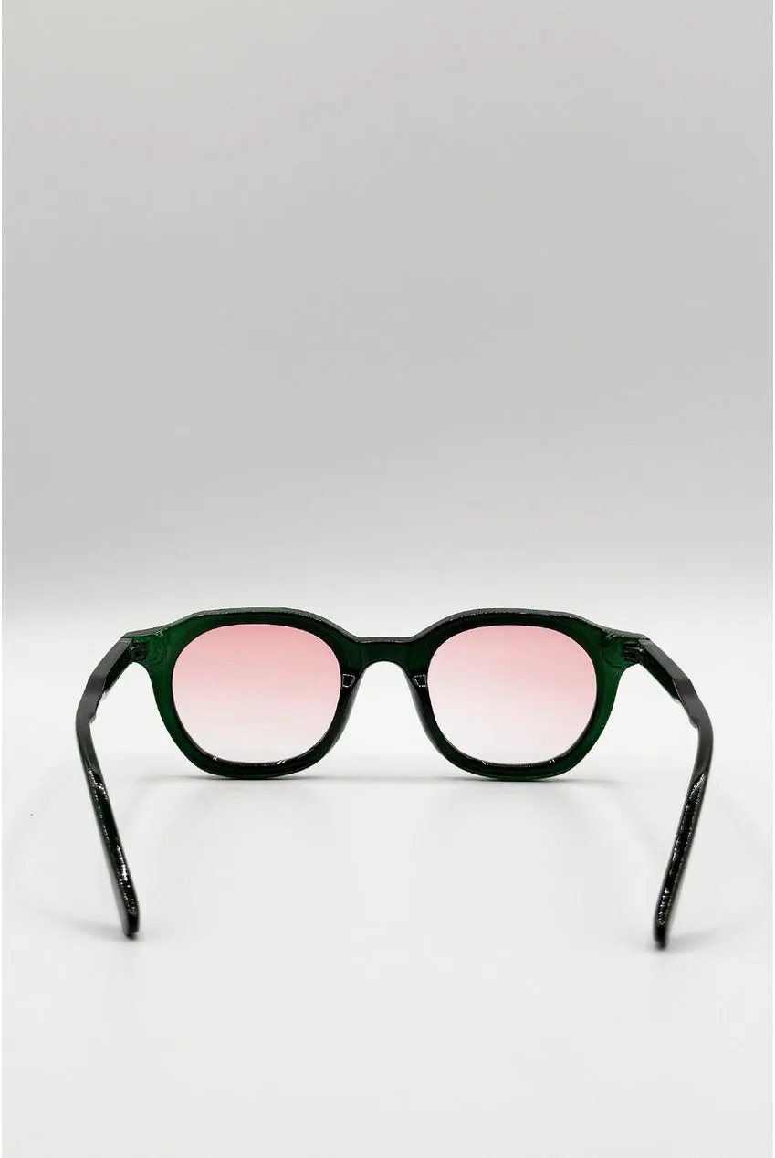 SVNX Bold Preppy SG2604917 occhiali da sole verde rosa UV400
