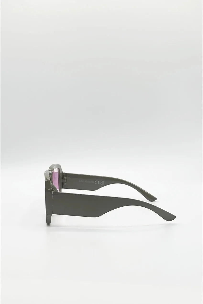 SVNX Oversized Square SG2608109 occhiali grigio rosa