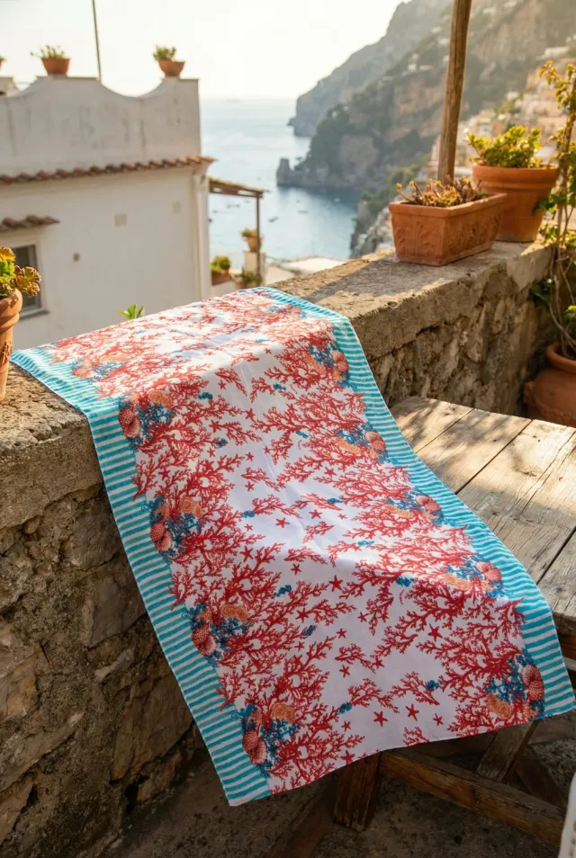 Antica Sartoria Marino FC042 foulard rosso taglia unica cotone