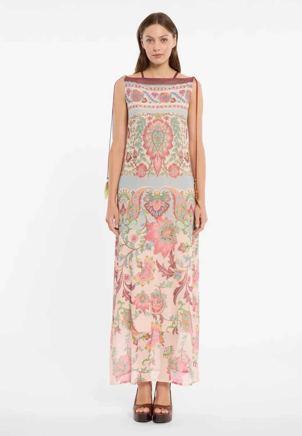 Ana Alcazar Doremil abito boho maxi pastello