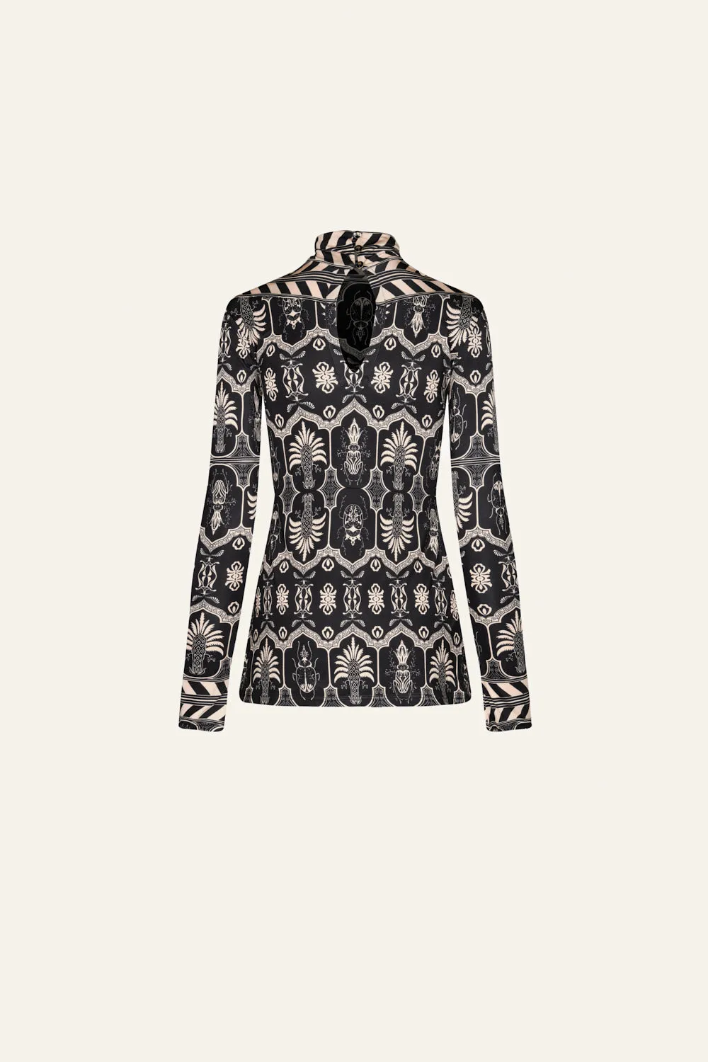 Johanna Ortiz Heaven of Reverie top jersey nero fantasia