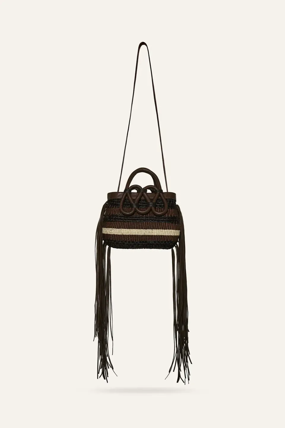 Johanna Ortiz Heritage Tote borsa iraca marrone mini