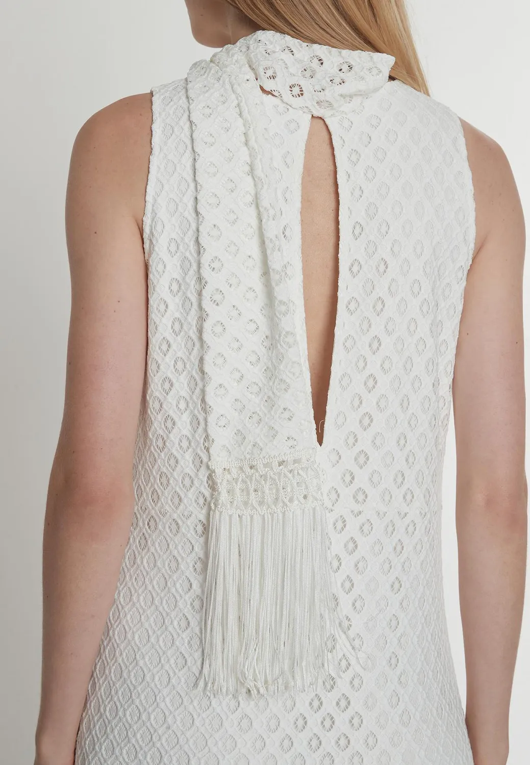 Ana Alcazar Paely abito lungo pizzo elegante