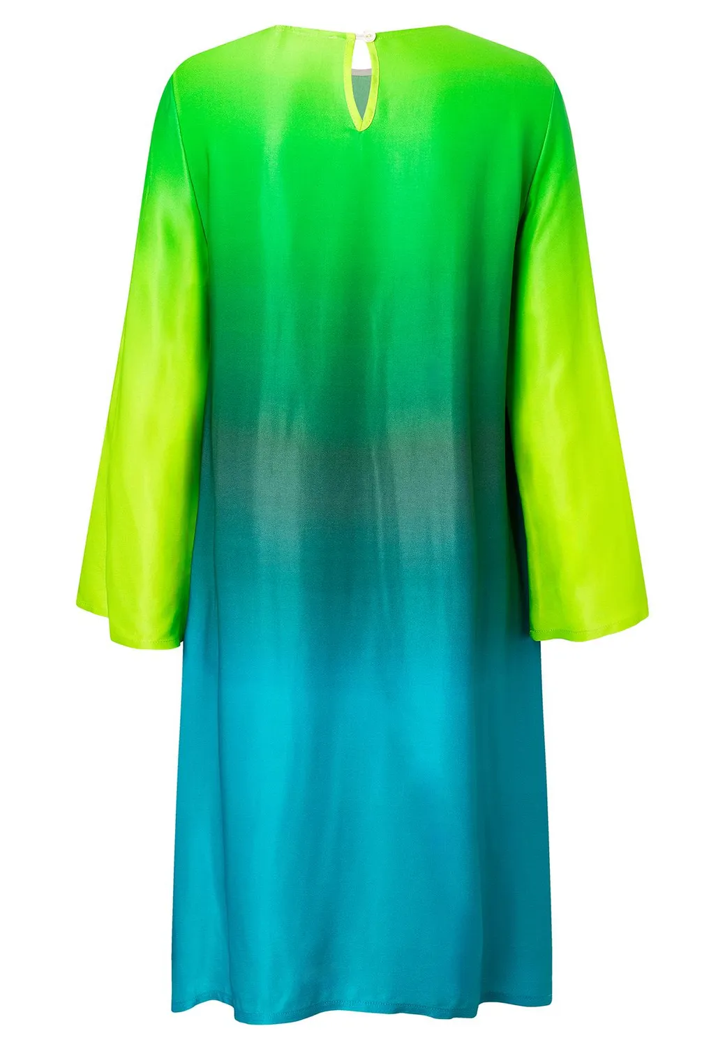Ana Alcazar Rapyas abito tunica sfumato aqua lime maniche