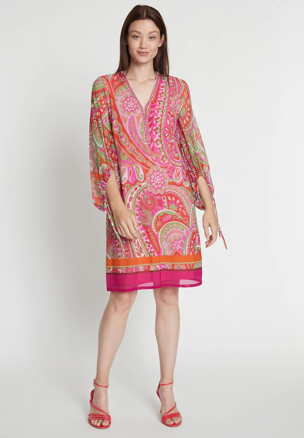 Ana Alcazar Revosy abito corto paisley rosa