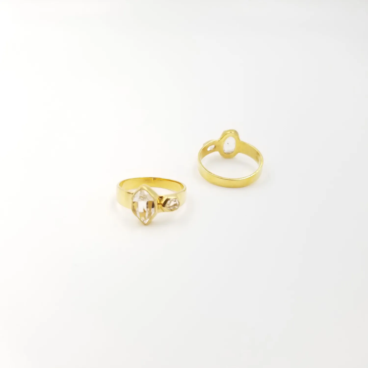 Our Dve Hermes anello oro con cristallo bianco
