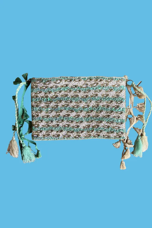 Antica Sartoria DV1724 pochette clutch oro cotone