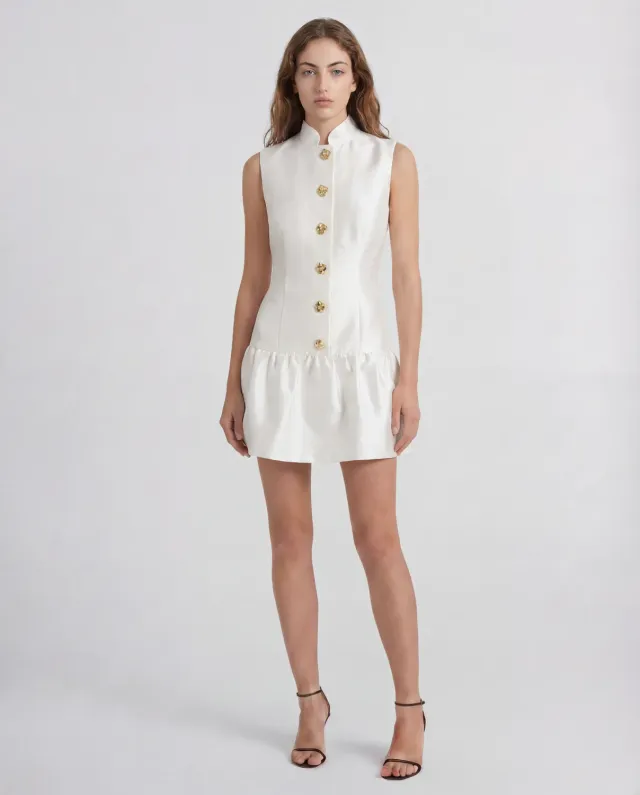 Violante Nessi Paris abito mini mikado avorio