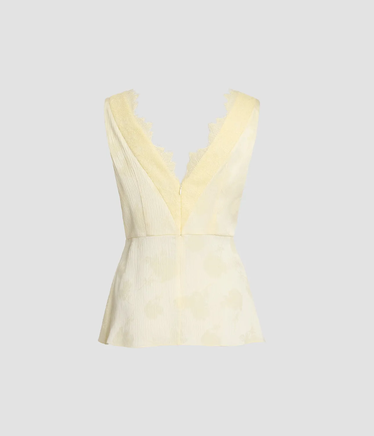 Erdem Top Smanicato Jacquard Floreale Creponne