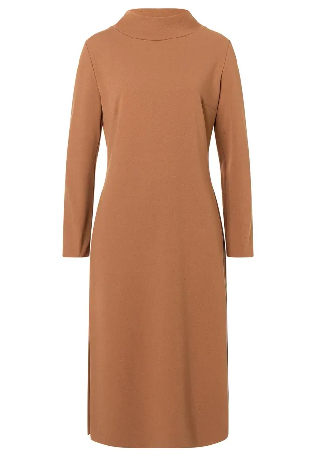 Ana Alcazar Sifyna abito midi beige collo alto