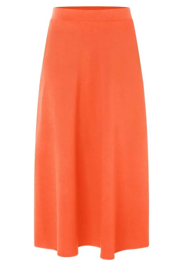 Ana Alcazar Sekiny gonna midi arancione jersey