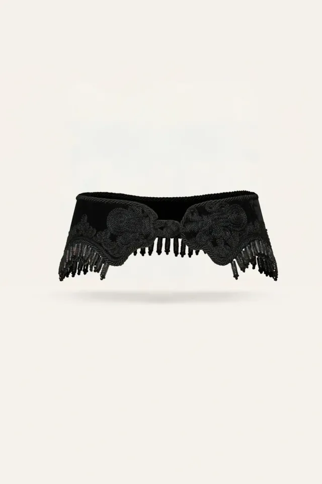 Johanna Ortiz Velvet Illusion cintura nera avvolgente