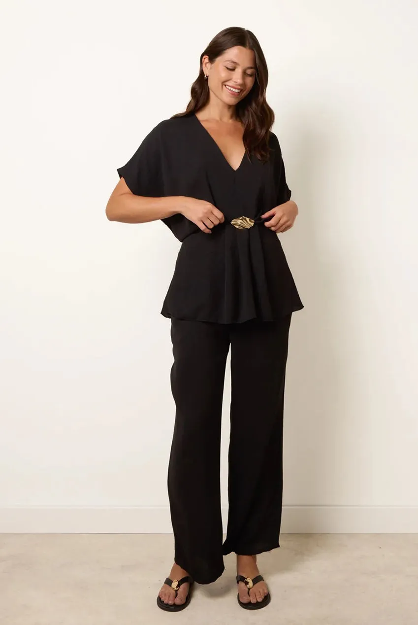 Blue Vanilla Buckle Set completo nero due pezzi