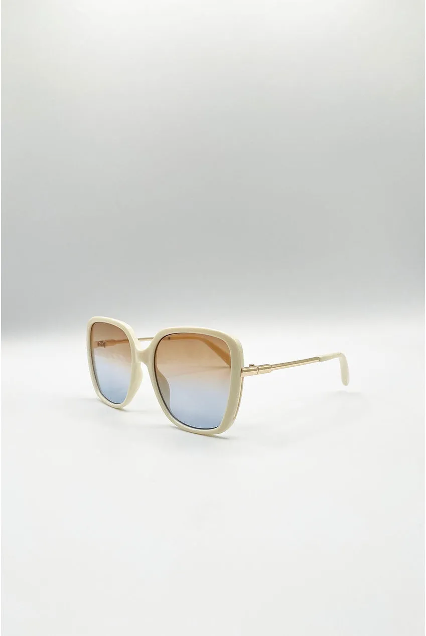 SVNX Oversized Square SG2601728 occhiali da sole beige