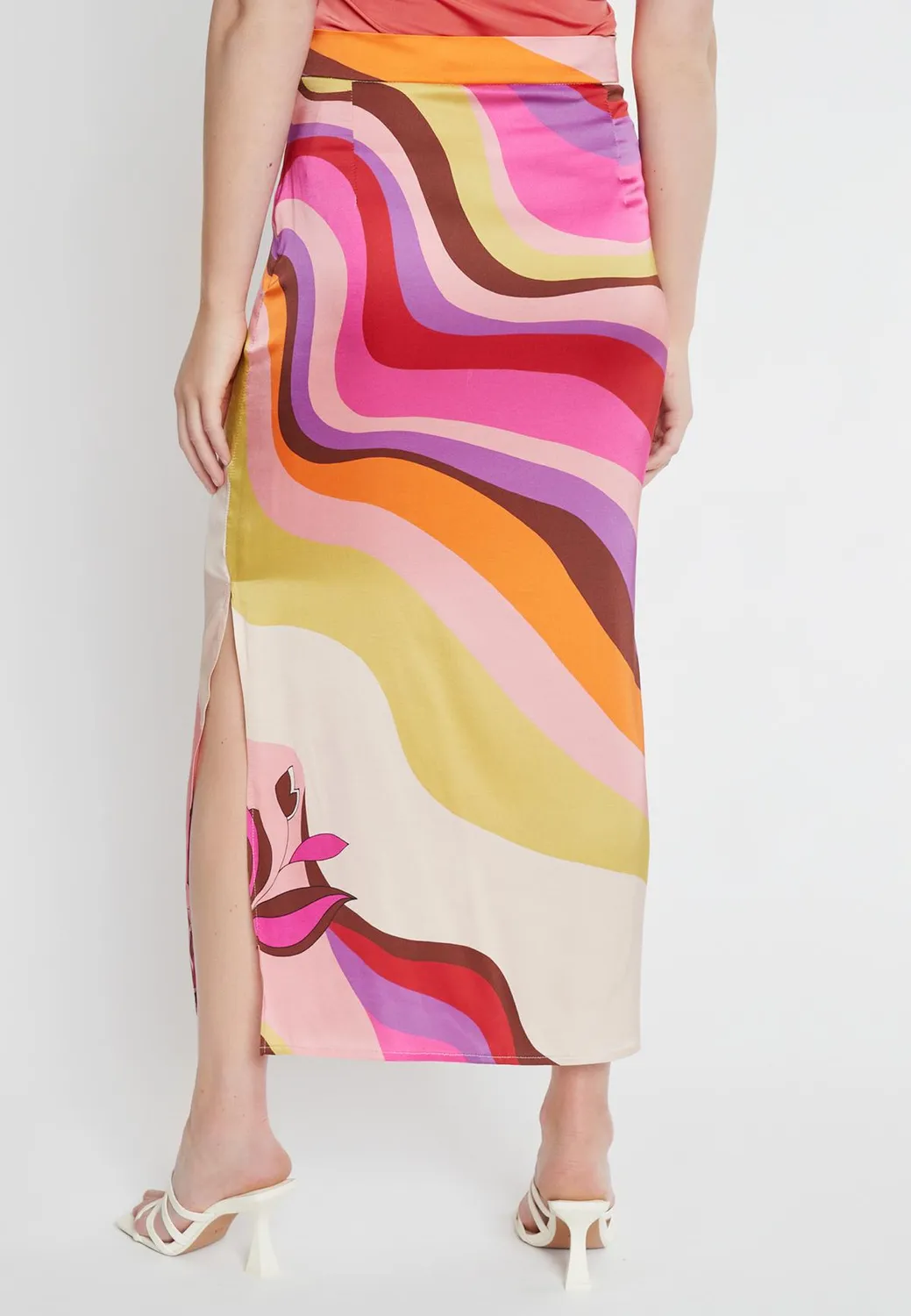 Ana Alcazar Katasy gonna maxi fantasia onde elastica
