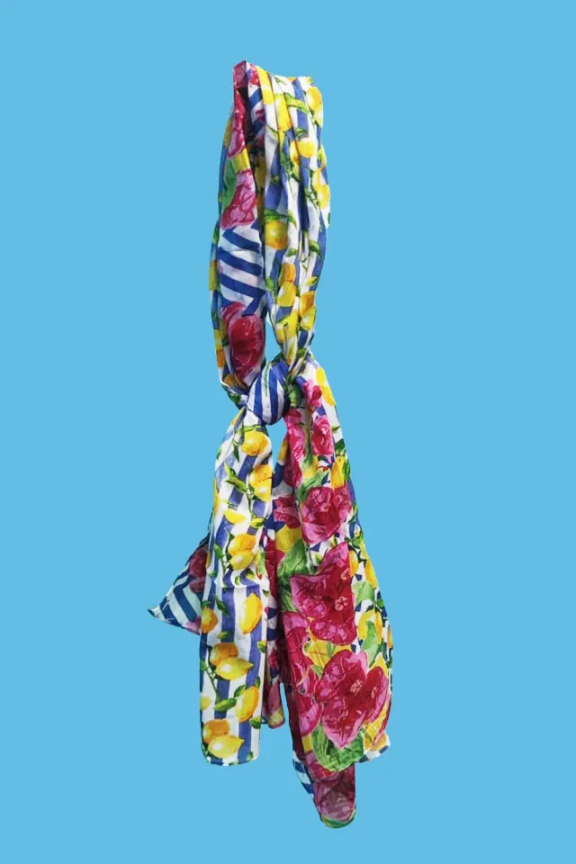 Antica Sartoria DV1748 foulard blu taglia unica cotone