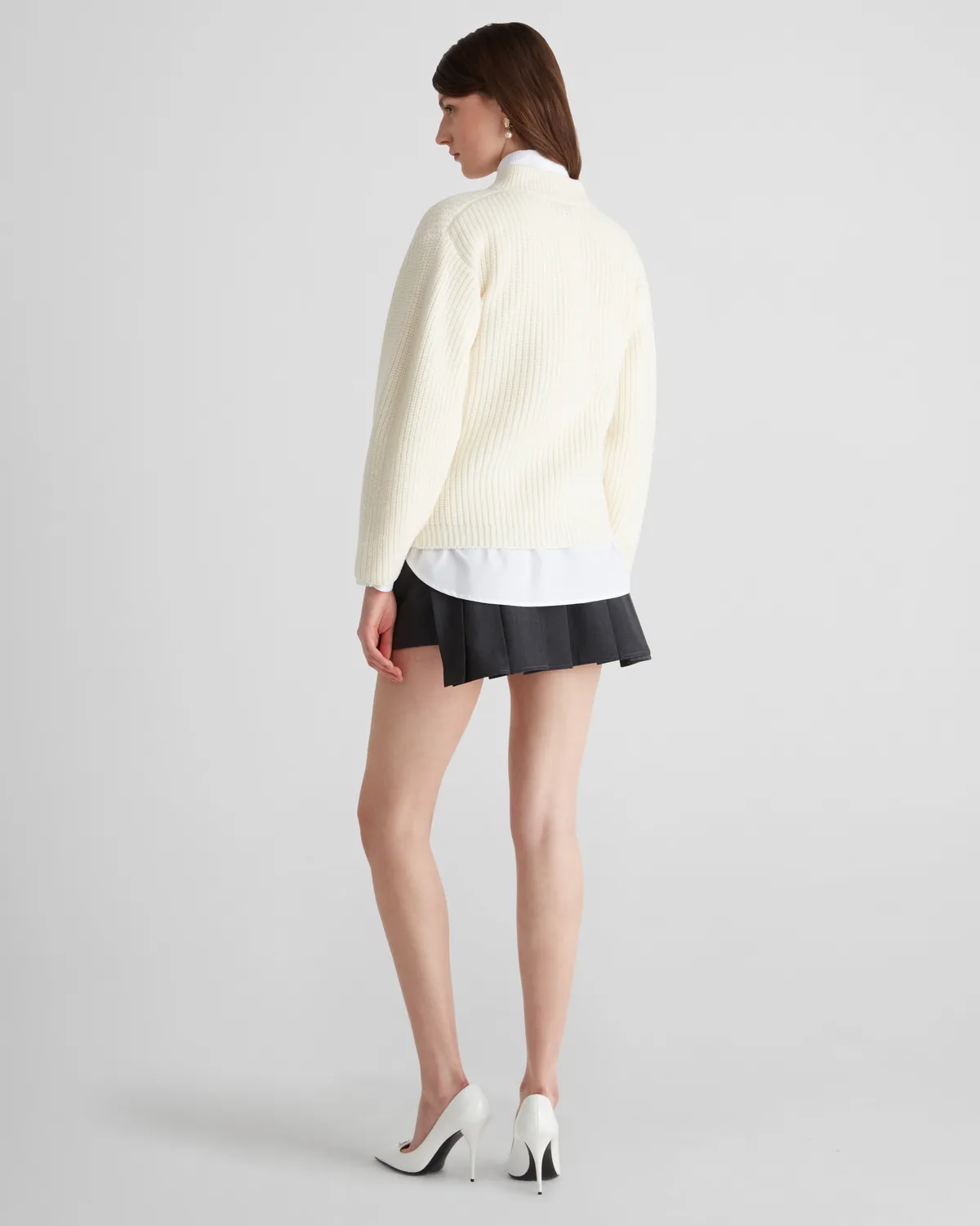 Violante Nessi Mario cardigan avorio merino Cashwool M