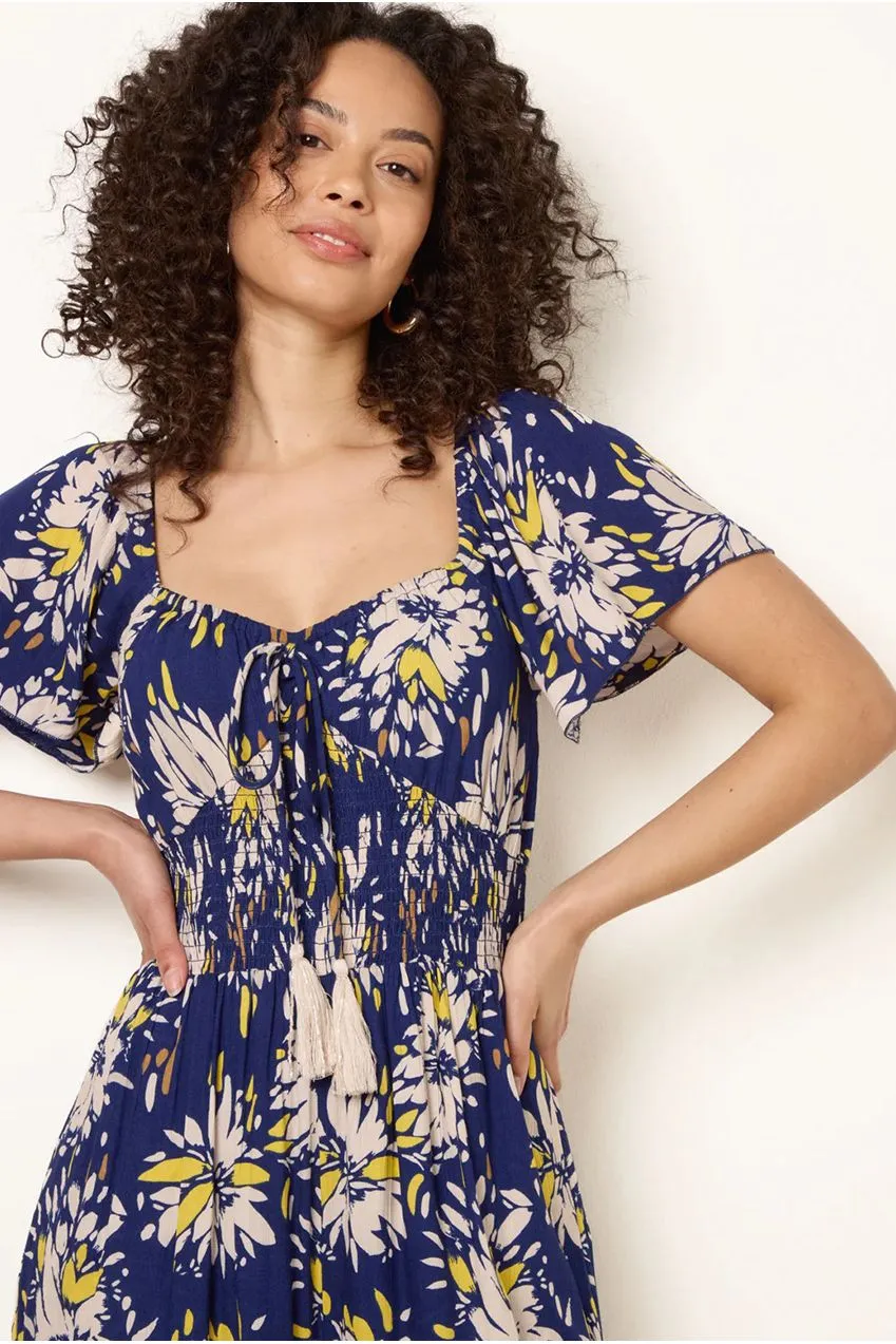 Blue Vanilla Shirred Waist Tuta Gialla Limone