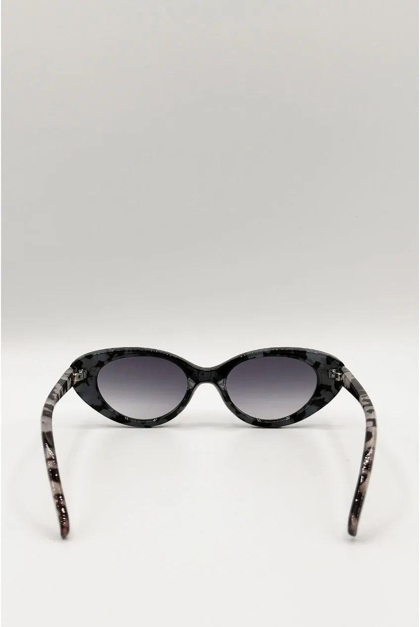 SVNX Classic Cat-Eye occhiali da sole neri protezione UV