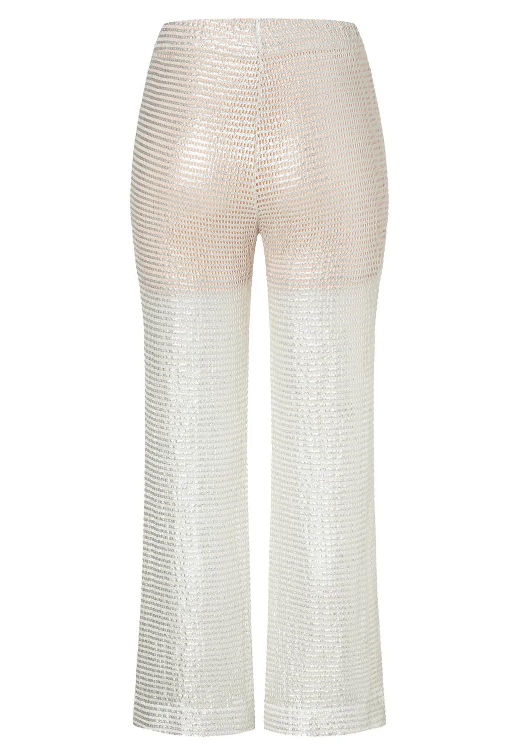 Ana Alcazar Wahori pantaloni cropped bianchi rete