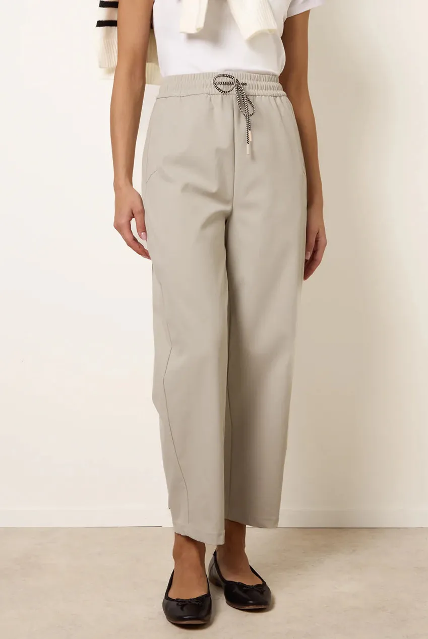 Blue Vanilla Elastic Waist Drawstring pantaloni stone poliestere