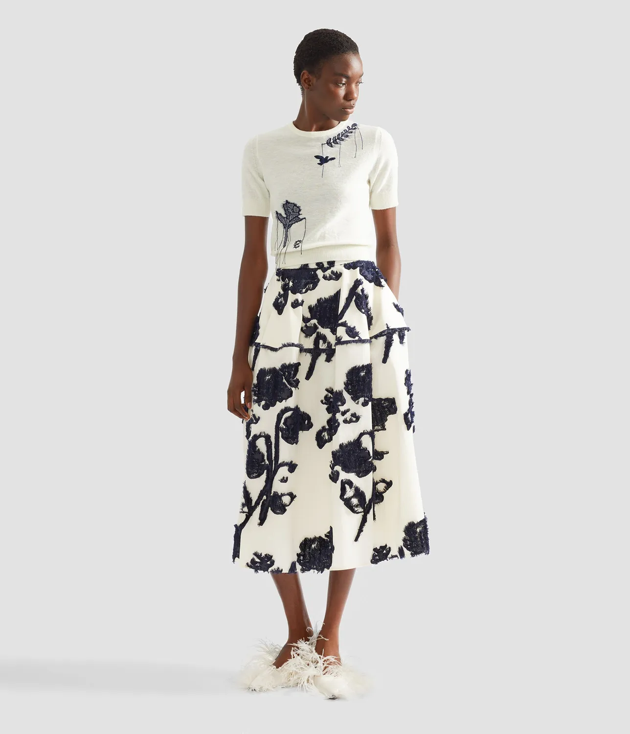 Erdem Alpaca Blend maglia lana maniche corte XS-XL