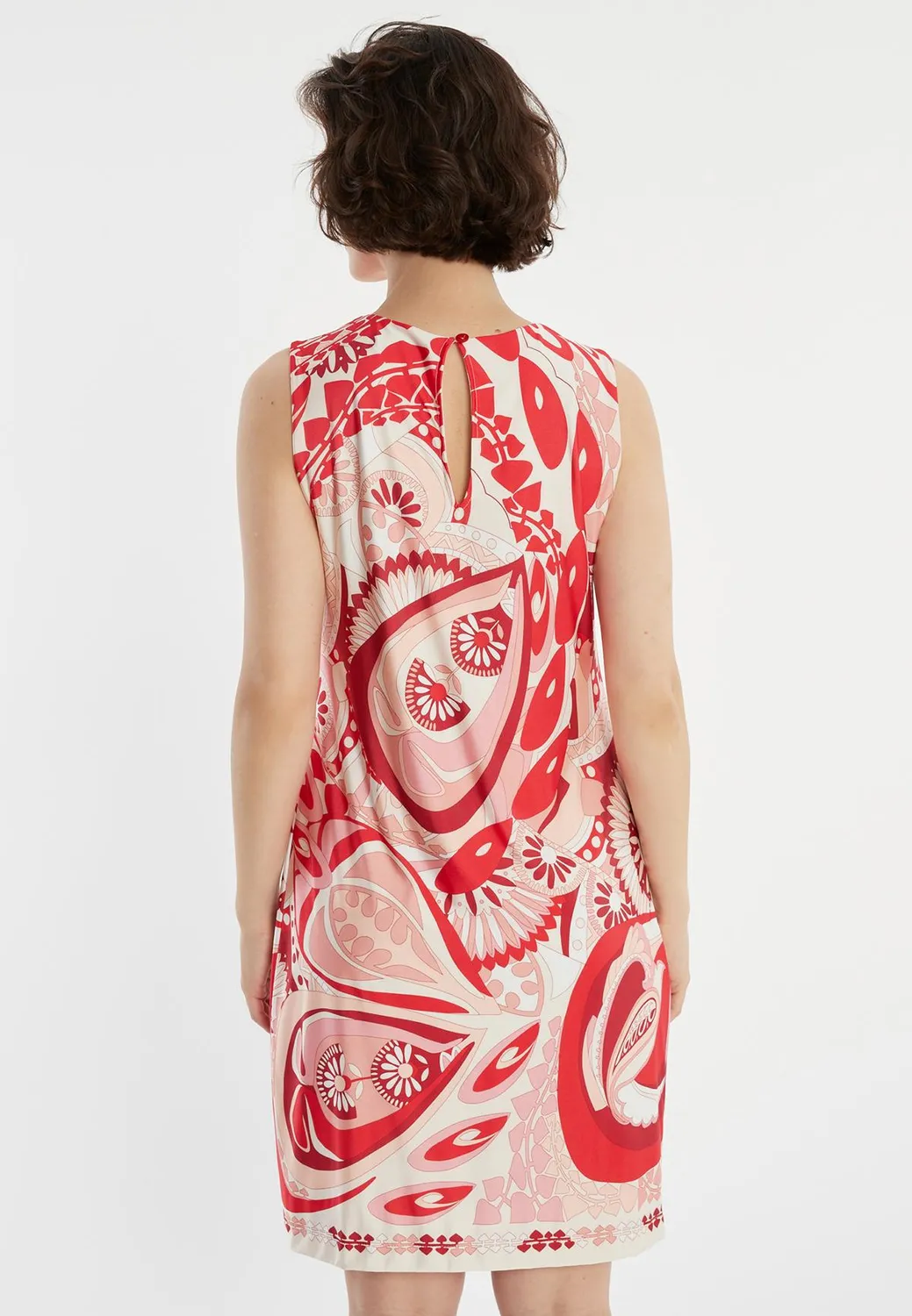 Ana Alcazar Zina abito smanicato jersey fantasia floreale