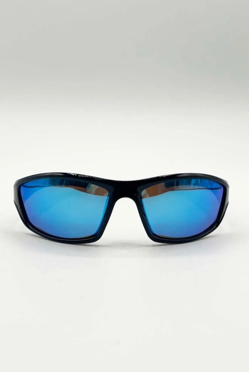 SVNX Outdoor Racer occhiali da sole nero blu UV400