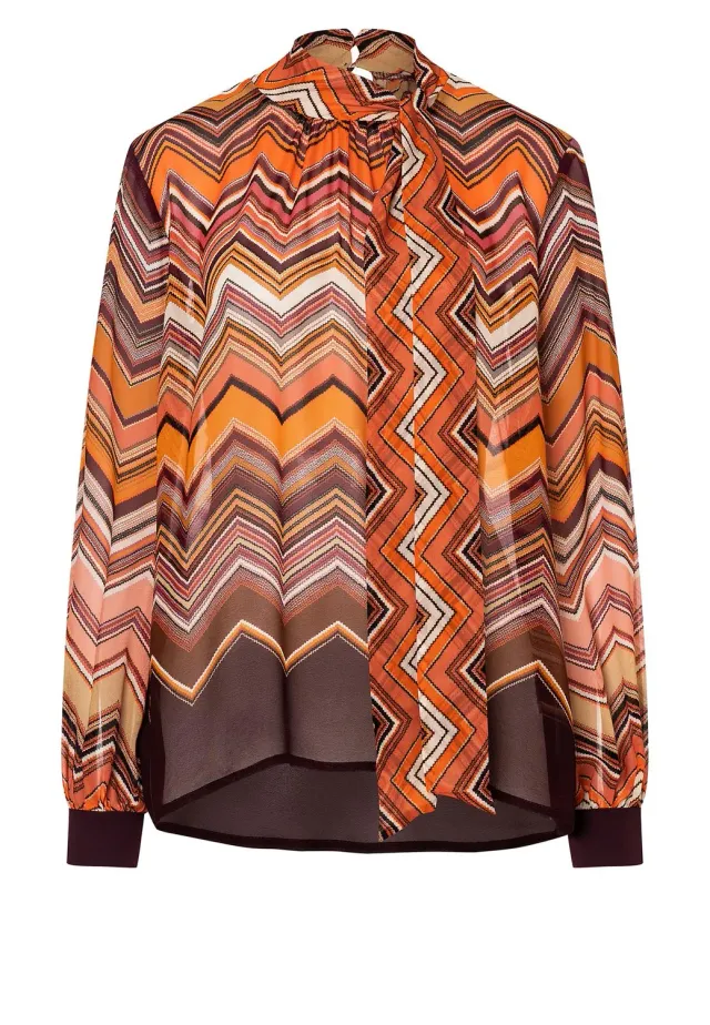 Ana Alcazar Manika blusa con fiocco zigzag