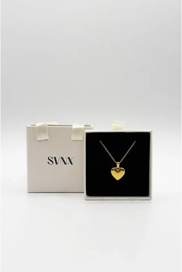 SVNX Heart Pendant collana oro taglia unica
