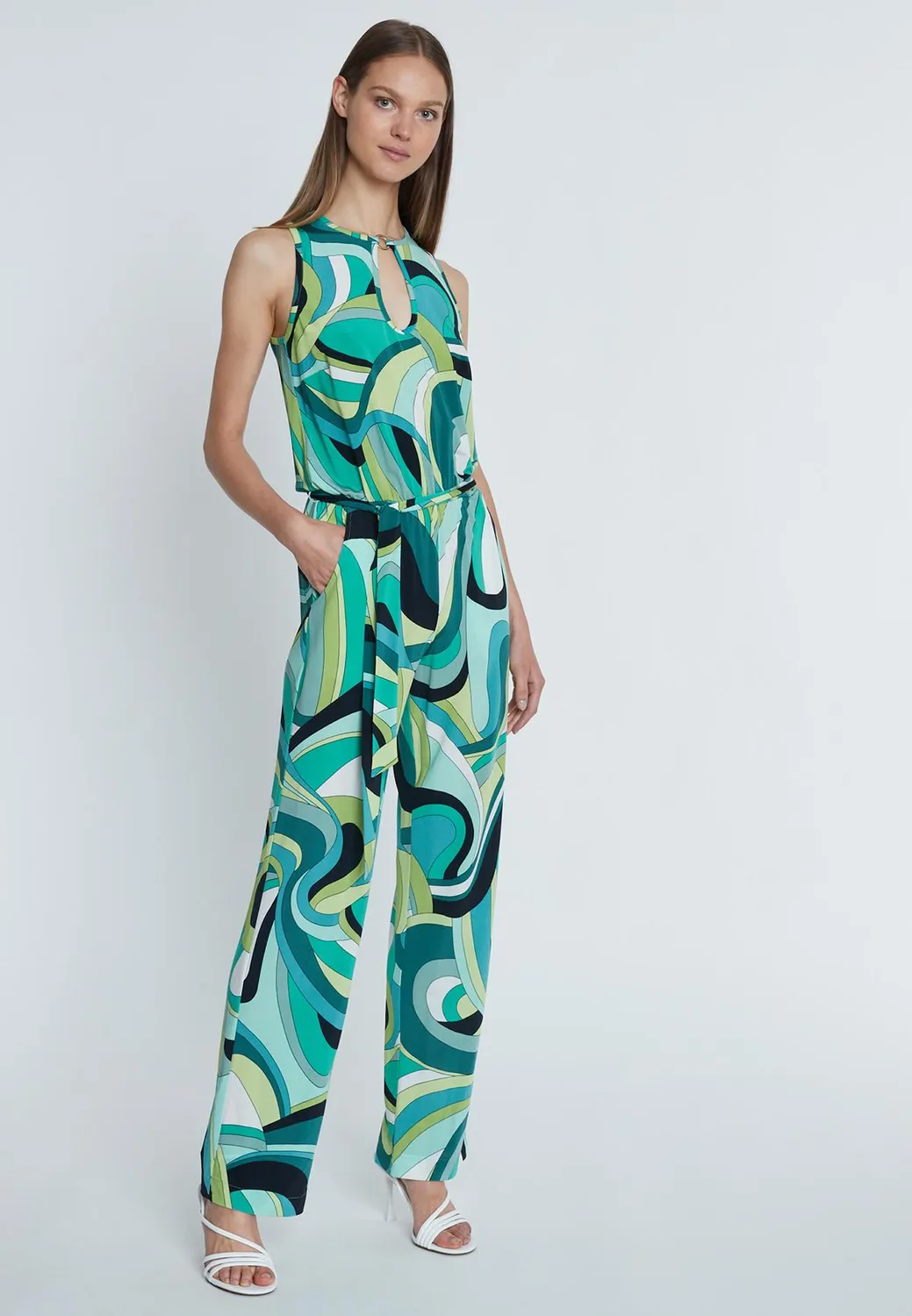 Ana Alcazar Riccy jumpsuit tuta estiva verde retro