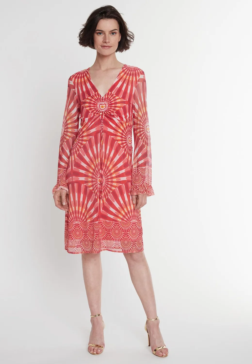 Ana Alcazar Pesina abito tunica batik rosso