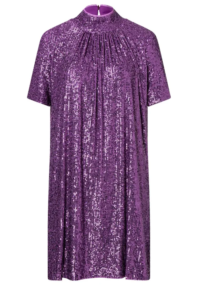 Ana Alcazar Salena abito paillettes viola